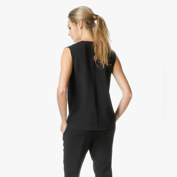 NWOT Vince Laser Cut Zip Collar Sleeveless Top - Picture 2 of 10